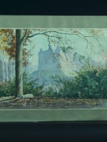 Beau tableau ancien vue de château Henri IV Pau Béarn Louis Audoin paysage 1930 - Miniature 10