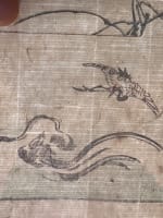 Gravure estampe Japon Edo grue vague libellule japonisme Bun'ichi Tani Buncho - Miniature 7