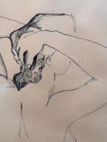 Dessin ancien Christian Schmidt portrait femme nue profil perdu dos se coiffant - Miniature 3