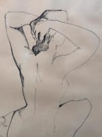 Dessin ancien Christian Schmidt portrait femme nue profil perdu dos se coiffant - Miniature 4