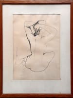 Dessin ancien Christian Schmidt portrait femme nue profil perdu dos se coiffant - Miniature 8