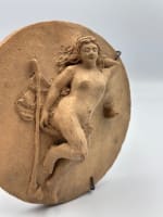 Ancienne sculpture curiosa terre cuite portrait femme nue bacchante Claudion XIXe - Miniature 3