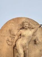 Ancienne sculpture curiosa terre cuite portrait femme nue bacchante Claudion XIXe - Miniature 6