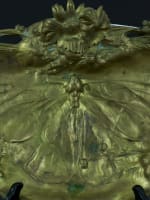 Important encrier vide poche libellule Art Nouveau bronze doré Léon Lambert - Miniature 2