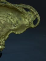 Important encrier vide poche libellule Art Nouveau bronze doré Léon Lambert - Miniature 3