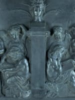 Grand bas relief fonte Carrier-Belleuse allégorie des arts putti Clodion XIXe - Miniature 2