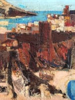 Grand tableau moderne paysage bord de mer Espagne Christian Schmidt Tossa de Mar - Miniature 1