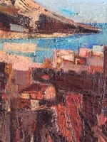 Grand tableau moderne paysage bord de mer Espagne Christian Schmidt Tossa de Mar - Miniature 6