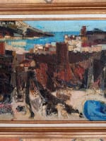 Grand tableau moderne paysage bord de mer Espagne Christian Schmidt Tossa de Mar - Miniature 9