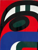 Rare composition abstraite géométrique signé Jean Dewasne acrylique impression - Miniature 4