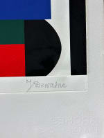 Rare composition abstraite géométrique signé Jean Dewasne acrylique impression - Miniature 5