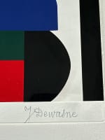Rare composition abstraite géométrique signé Jean Dewasne acrylique impression - Miniature 6