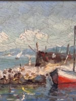 Tableau le port de la Madrague de Montredon Marseille signé Olive marine - Miniature 3