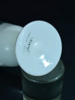 Ancien verre calice opaline bouquet de roses Art Nouveau signé souvenir Paris - Miniature 4