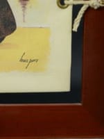 Charmant tableau ancien Louis Pors Bretagne Roscoff bord de mer animée costume - Miniature 3