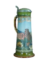 Grande choppe ancienne Heidelberg Mettlach Stein Villeroy et Boch bière 42 cm 3l - Miniature 3
