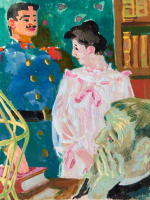 Peinture Jean Terles Anatole France le mannequin d'osier décor Gendarme portrait - Miniature 1