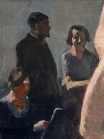 Tableau portrait femme nue modèle professeur beaux art Jean Terles art déco - Miniature 5