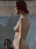 Tableau portrait femme nue modèle professeur beaux art Jean Terles art déco - Miniature 8