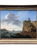 Beau tableau ancien marine orientaliste animée Algérie 1830 suiv Fatio, HST 19e - Miniature 12