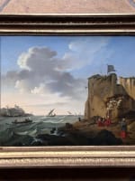 Beau tableau ancien marine orientaliste animée Algérie 1830 suiv Fatio, HST 19e - Miniature 13