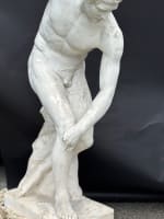 Grand discobole atelier sculpture plâtre décor antique 155cm XIXe Olympe Jeux - Miniature 1