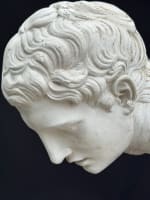 Grand discobole atelier sculpture plâtre décor antique 155cm XIXe Olympe Jeux - Miniature 3