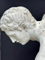 Grand discobole atelier sculpture plâtre décor antique 155cm XIXe Olympe Jeux - Miniature 8