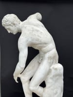 Grand discobole atelier sculpture plâtre décor antique 155cm XIXe Olympe Jeux - Miniature 9