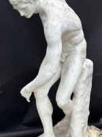 Grand discobole atelier sculpture plâtre décor antique 155cm XIXe Olympe Jeux - Miniature 10