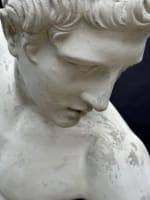 Grand discobole atelier sculpture plâtre décor antique 155cm XIXe Olympe Jeux - Miniature 12