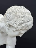 Grand discobole atelier sculpture plâtre décor antique 155cm XIXe Olympe Jeux - Miniature 18