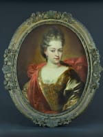 Beau tableau ancien portrait de dame baroque costume 1720 Mulinaretto Italie 95c - Miniature 4