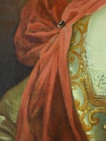 Beau tableau ancien portrait de dame baroque costume 1720 Mulinaretto Italie 95c - Miniature 9