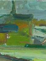 Tableau moderne abstraction paysage signé Erik Birger Gustavsson Sweden XXe - Miniature 1