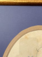 Ancien tableau aquarelle botanique XIXe encadrée signée J Planès violettes 1865 - Miniature 7