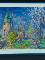 Beau tableau ancien les deux moulins Toulouse Édouard Bouillière impressionniste - Miniature 10