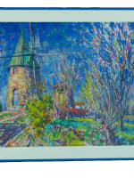 Beau tableau ancien les deux moulins Toulouse Édouard Bouillière impressionniste - Miniature 11