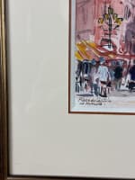 Tableau ancien place du Capitole le marché animé Toulouse signé Paul Leberger - Miniature 5