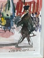 Tableau ancien place du Capitole le marché animé Toulouse signé Paul Leberger - Miniature 6