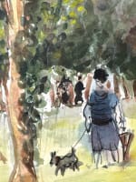 Tableau moderne prairie des filtres sous la pluie Toulouse paysage Paul Leberger - Miniature 2