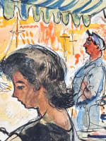 Dessin Jean Terles César Pagnol Fanny port Marseille Parisien art français 1930 - Miniature 3