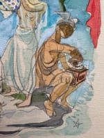 Dessin Jean Terles portrait bacchus nymphe allégorie le divin café pub ange - Miniature 3