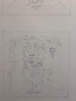 Dessin Jean Terles portrait bacchus nymphe allégorie le divin café pub ange - Miniature 5