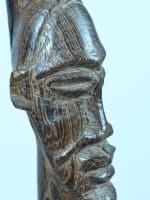 Ancienne statue africaine Massengo maternité couple 1950 bois sculpté palmier x2 - Miniature 3