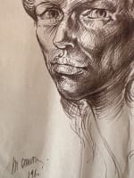 Dessin moderne portrait de jeune femme Marc Dautry Montauban + 2 encre - Miniature 2