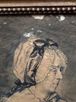 Dessin ancien portrait femme Hollande coiffe 19ème Madame Ten Kate Van Loo - Miniature 6