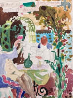 Dessin Jean Terles Curisosa portrait de femme dénudé ivresse terrasse jardin Bas - Miniature 3