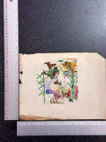 Dessin Jean Terles Curisosa portrait de femme dénudé ivresse terrasse jardin Bas - Miniature 5