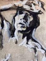 Dessin Jean Terles Beaux Arts portrait d'homme à genoux torse nu académie 1930 - Miniature 2